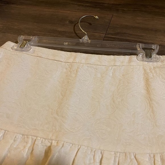 J. Crew Cream/Ivory Flare Mini Skirt - Picture 2 of 4